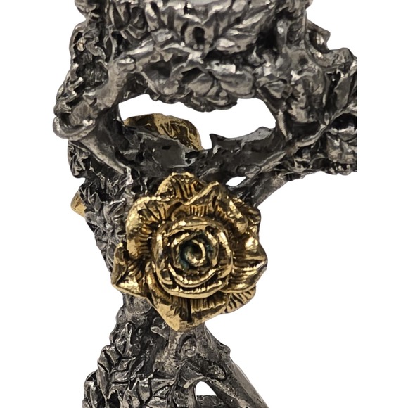 NIB Fellowship Foundry Pewter &  Glass Champagne Flutes SET OF 2 - Picture 3 of 10